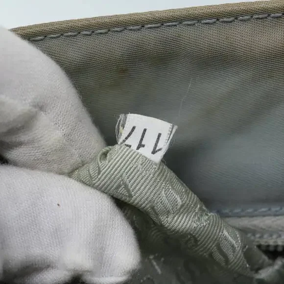 PRADA Hand Bag Nylon Gray